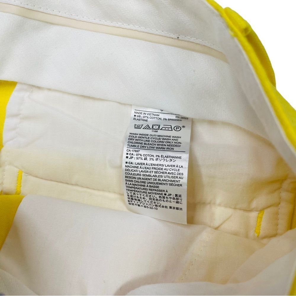 NWT Banana Republic Yellow Pique Tailored Mid Rise Shorts - Size 8 - Picture 10 of 14